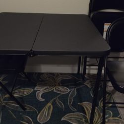 Black Folding Table with 4 Chairs