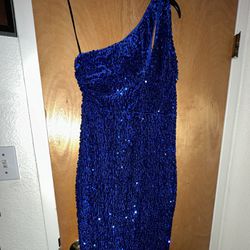 Royal Blue Sequin Dress (M)