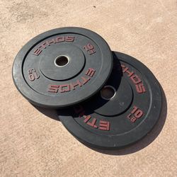 10 lb ETHOS Bumper Plates (Pair) - Perfect for Lightweight Lifting!