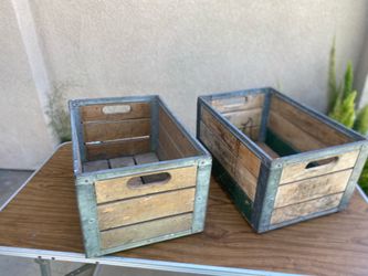 Selling Two Vintage Wooden Crates $35 Each  Both 19”L by 13”W and 10.5”H  In good solid condition, heavy duty