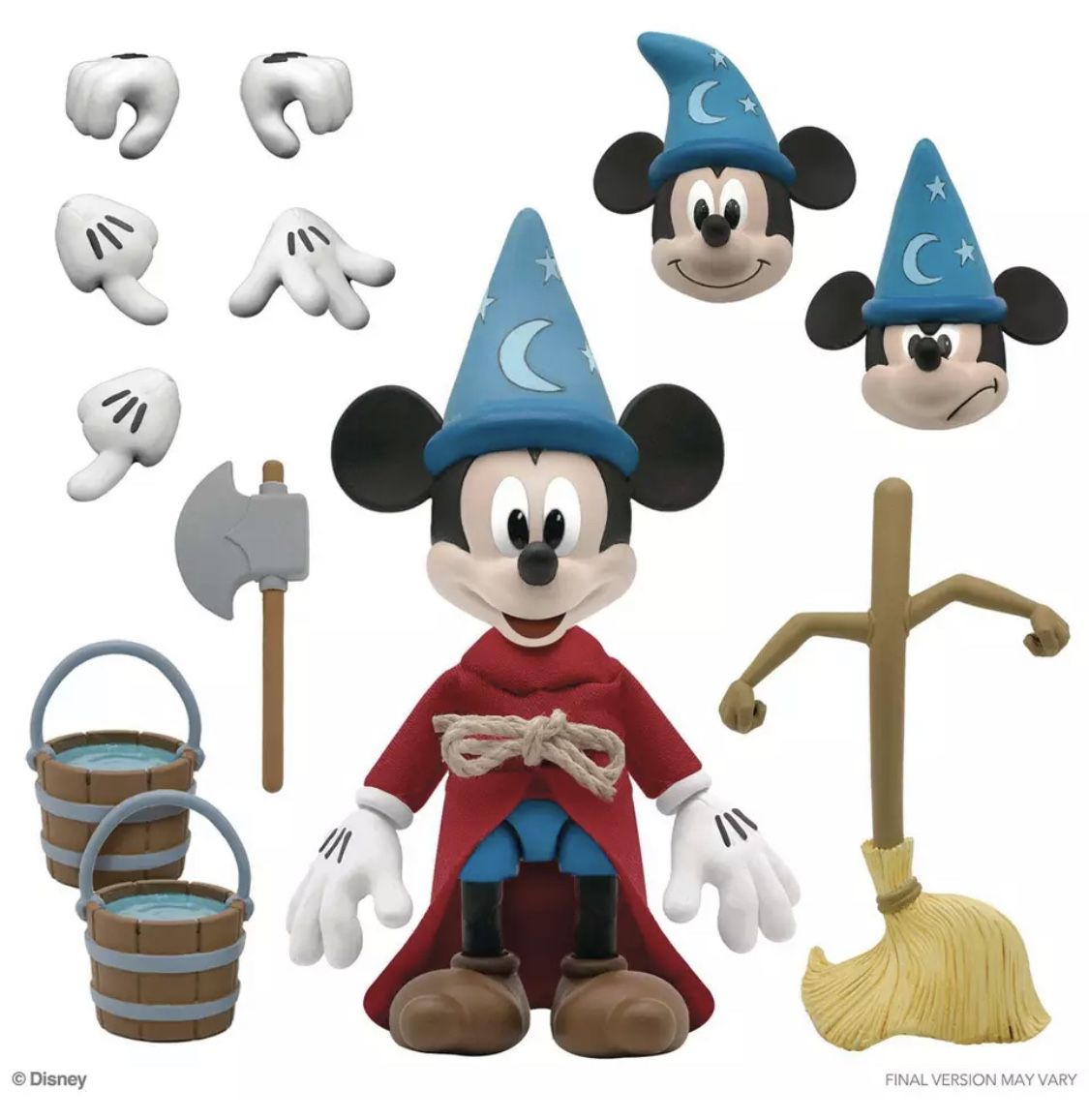 In Hand, Brand New, Never Opened Super7 Disney Ultimates Fantasia Sorceror's Apprentice Mickey Mouse Action Figure