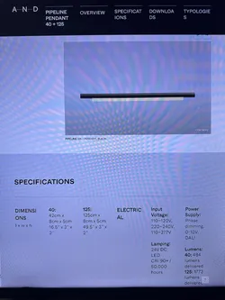 Andlight Pipeline Pendant Lamp, Used. New Price $2375