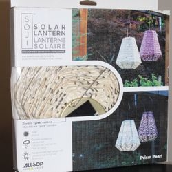 Allsop 32025 Led Outdoor Solar Lantern, 11x10, Soji Stella Prism Pearl Light