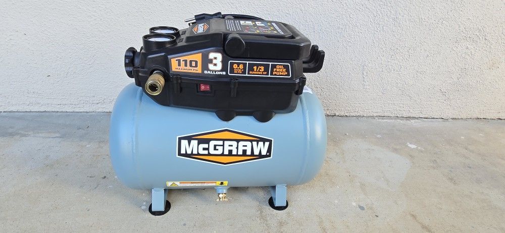 McGraw Air Compressor 110psi, 3 Gallon