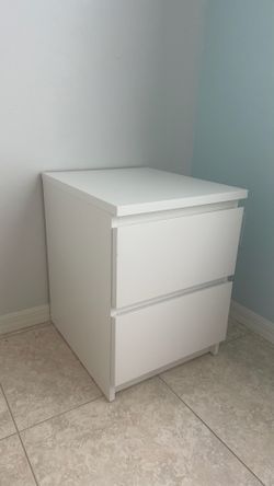 IKEA STORKLINTA White Nightstand – $30