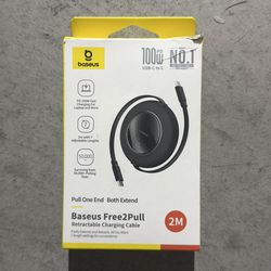 USB C to USB C Cable, 100W 6.6ft Retractable USB C Fast Charging