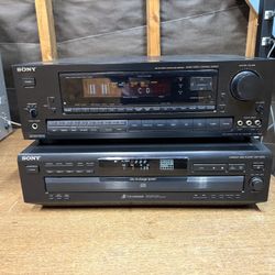 Sony Stereo Receiver And CD Player 