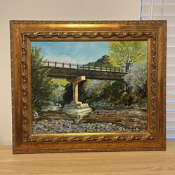 Californian Impressionist Oil Landscape Painting By Clarence Weiss