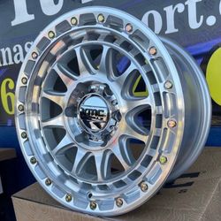 17” KMC 556 Wheels  Set of 4 - Brand New - 17x8.5” Rims Size  Gloss Silver Finish