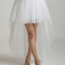 White Tulle Skirt NEW S-M