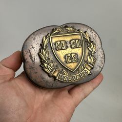 Rare Early 1930s-40s Genuine Harvard Veritas Ivy Crest Paperweight W Provenance