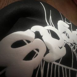 Large Spider hoodie Black White