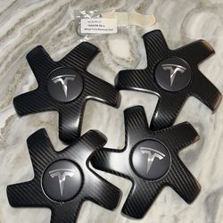 Model Three Carbon Fiber, Wheel Caps 2017-2023