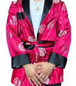 Red Satin Kimono Robe