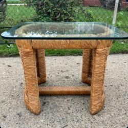Wicker End Table