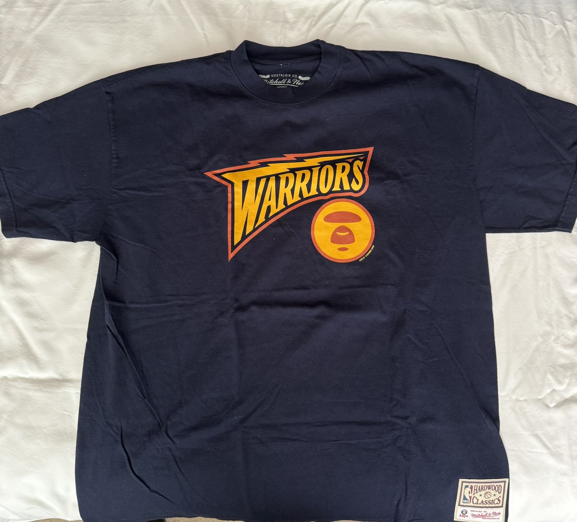 Mitchell & Ness x BAPE Golden State Warriors Collab T Shit - XL