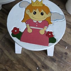 Princess Step Stool 11" Wide X 10" Tall