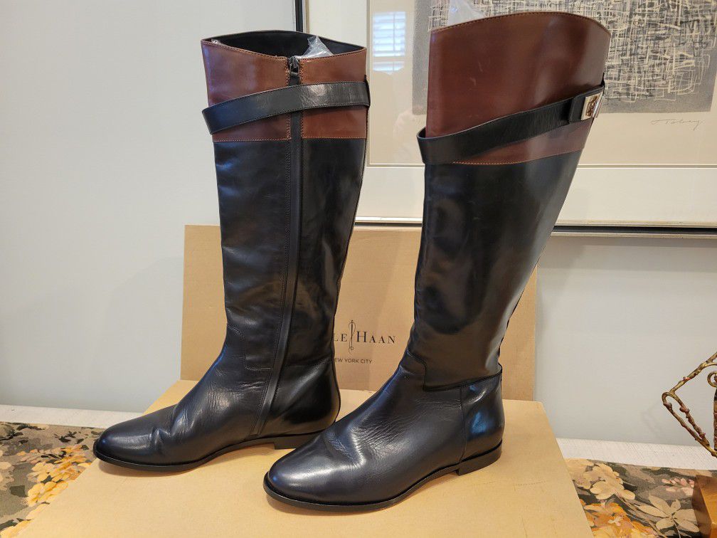 Women's Cole Haan Daeling Leather Riding Boots Size 7