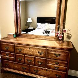 Real Wood Dresser w/ Mirror