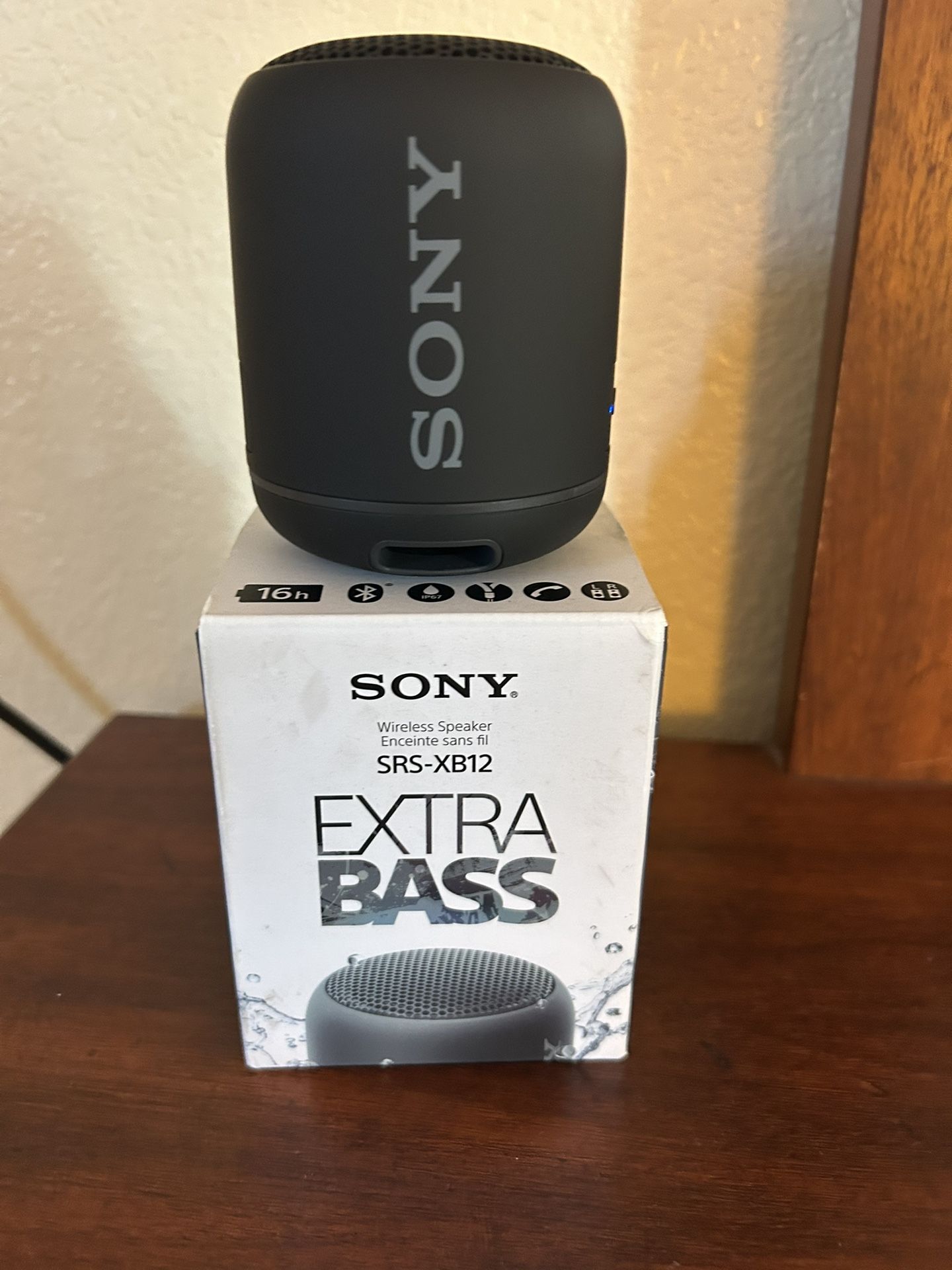 Sony Extra Bass Portable Bluetooth Black Speaker - SRSXB12
