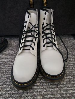 All White Doc Martens US 9