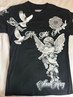 Savage Graphic T-Shirt Black Angel Print