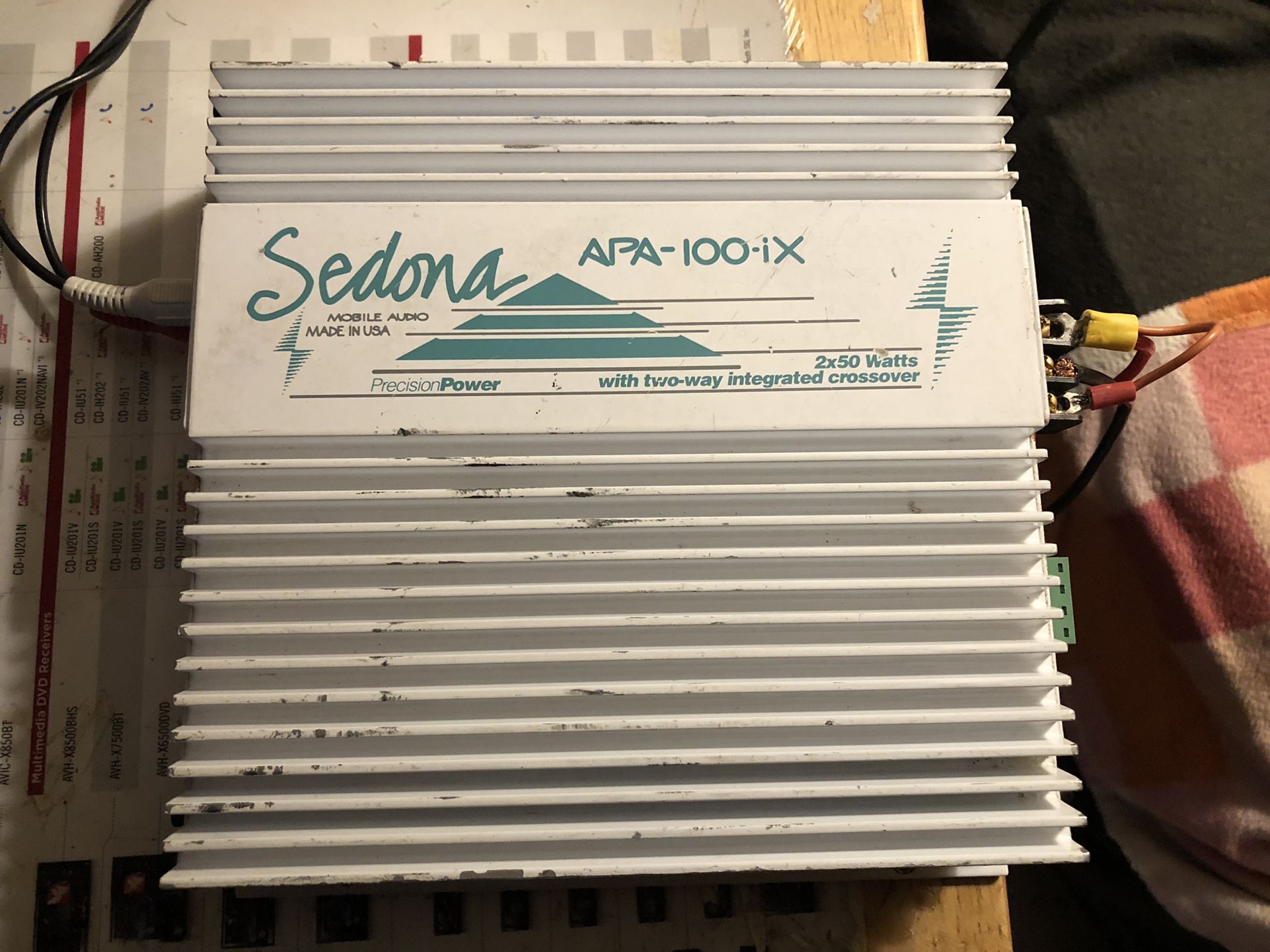 Old School! Precision Power Sedona APA-100-IX Mobile Audio Made In USA 🇺🇸 2 x 50 Watts RMS Power With Two -Way Integrated Crossover True Watts 
