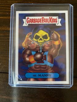Garbage pail card skeletor