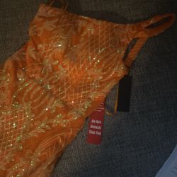 NEW Orange Prom Dress