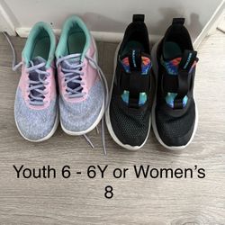 Youth Girls Athletic Shoes Nike & Skechers 6Y