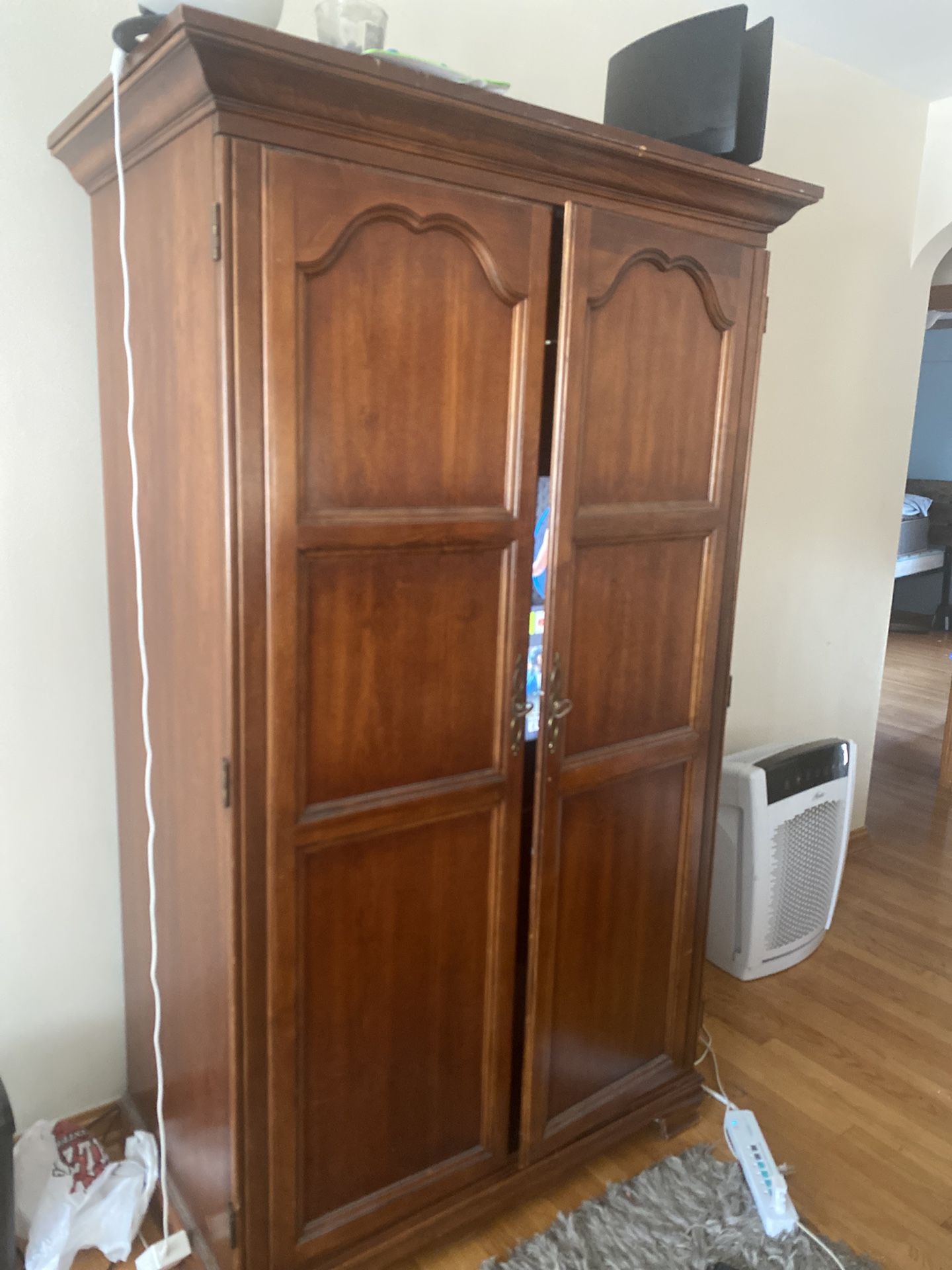 Classic armoire and dinner table for sale…must go!