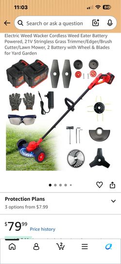 Brand: Bgx-power 2.7 2.7 out of 5 stars (10) Electric Weed Wacker Cordless Weed Eater Battery Powered, 21V Stringless Grass Trimmer/Edger/Brush Cutter