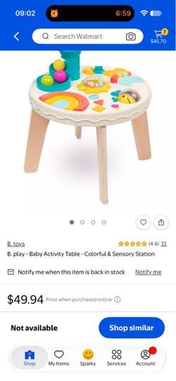 B. toys Baby Activity Table Sensory Station