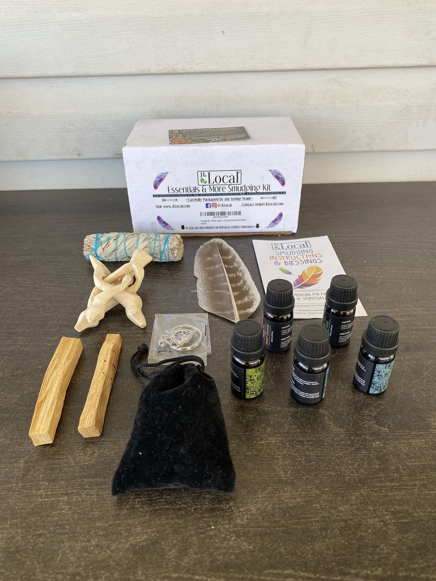 JL local essentials and more smudging kit