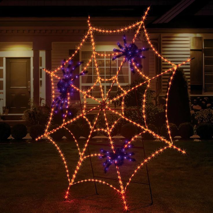 Light Up Spider Web Decoration 