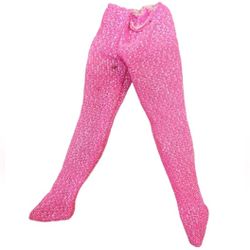 Vintage 1980s Barbie Footed Leggings Tights Barbie Pink Glitter - Stained