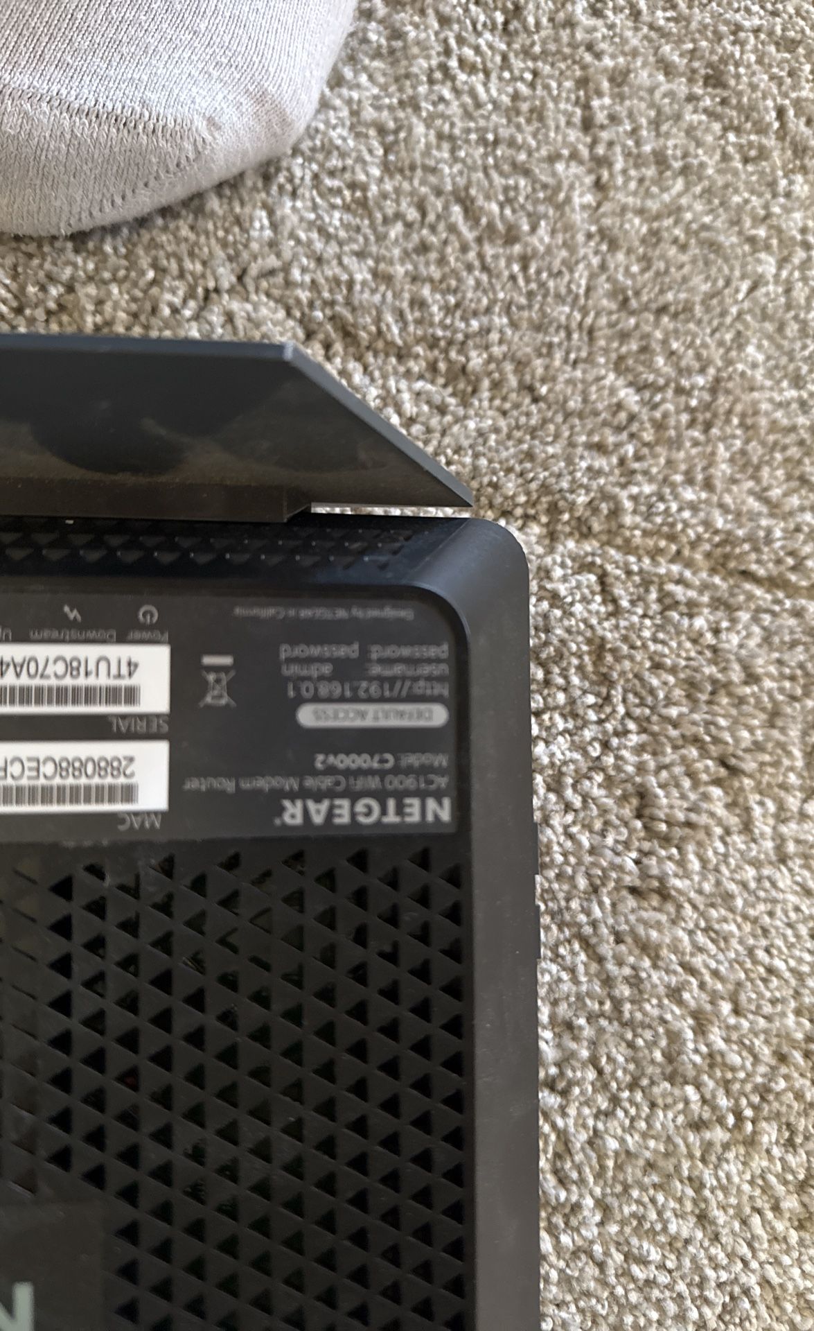 Netgear Nighthawk router - C700v2 - $80