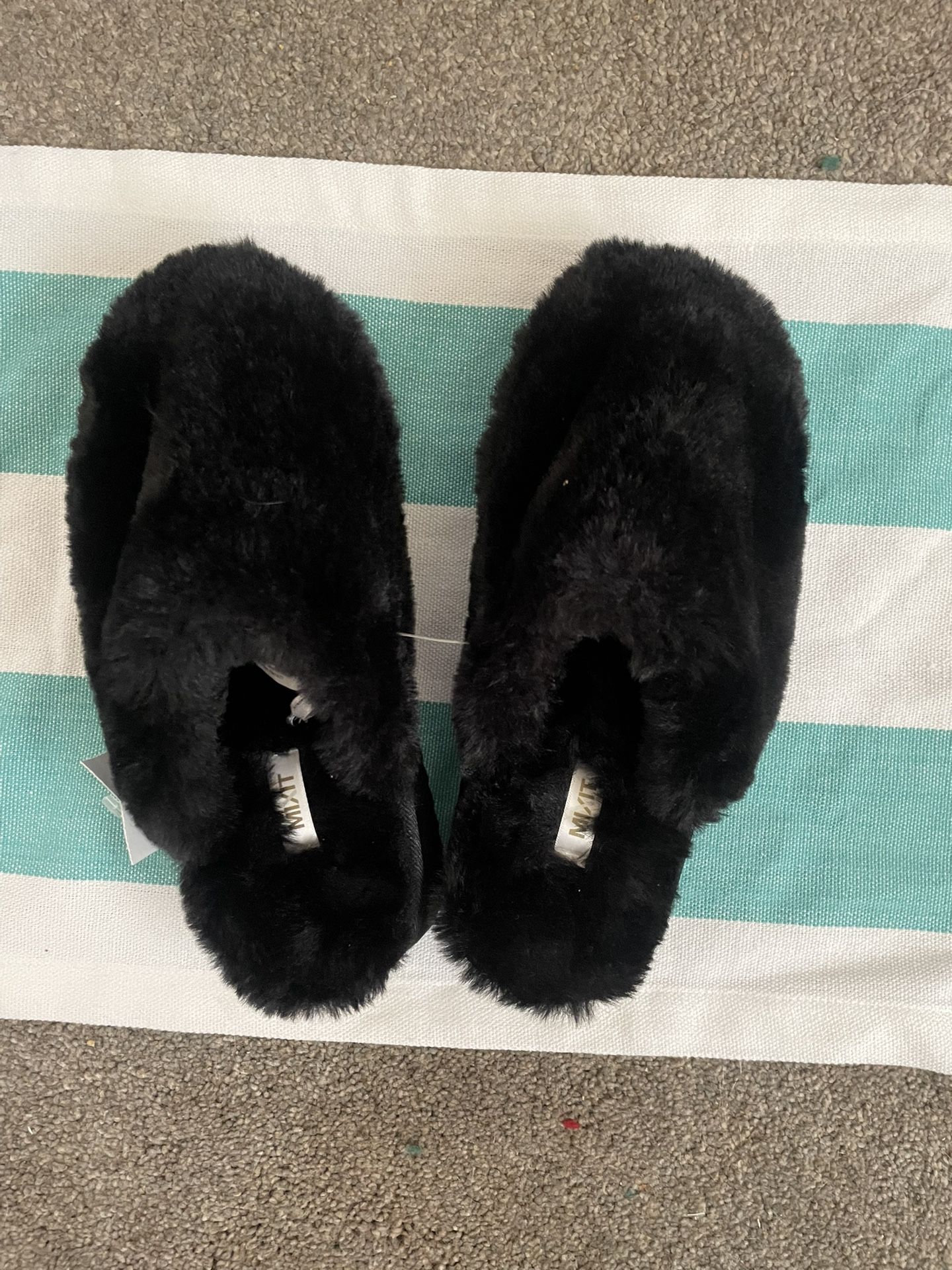 Fuzzy Platform Slippers
