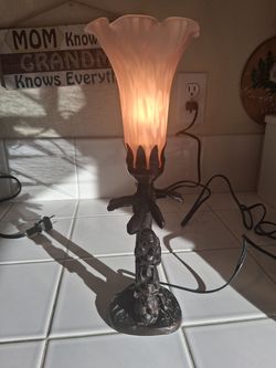 Lighting 12' High Pink Pond Lily Nouveau 3 Monkeys See no evil, speak no evil & hear no evil,