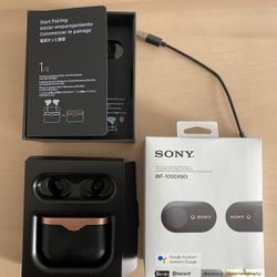 Sony WF-1000XM3 Wireless Noise Cancelling Stereo Headphones Earbuds - Black