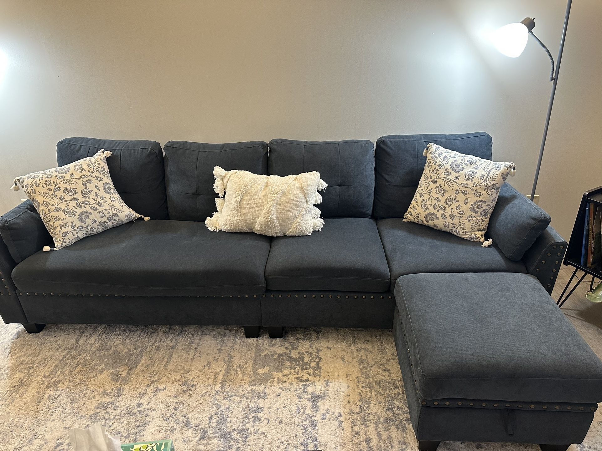Sectional L shaped sofa couch (can easily be dismantled to fit in car)