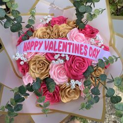 Valentine Ribbon Flower Bouquet 