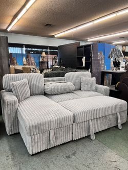 ❤️‍🔥Flash Deal❤️‍🔥 Brand New 2pc Name Brand Pull-out Sectional With Storage Chaise & USB Port $1099, Finance Available, Delivery Available 