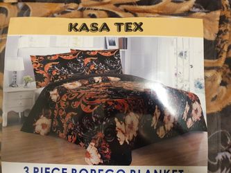 Kasa Tex Twin Size Borrego Blanket Bedding Set
