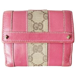 GUCCI Monogram GG Leather Wallet in Hot Pink