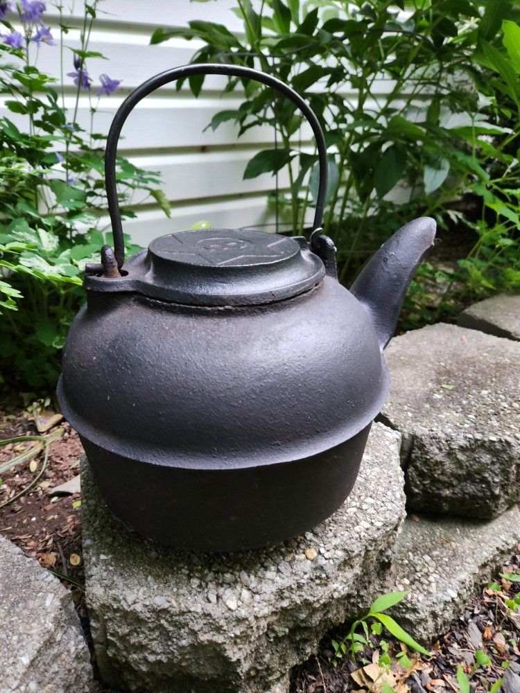 Antique Cast Iron Kettle