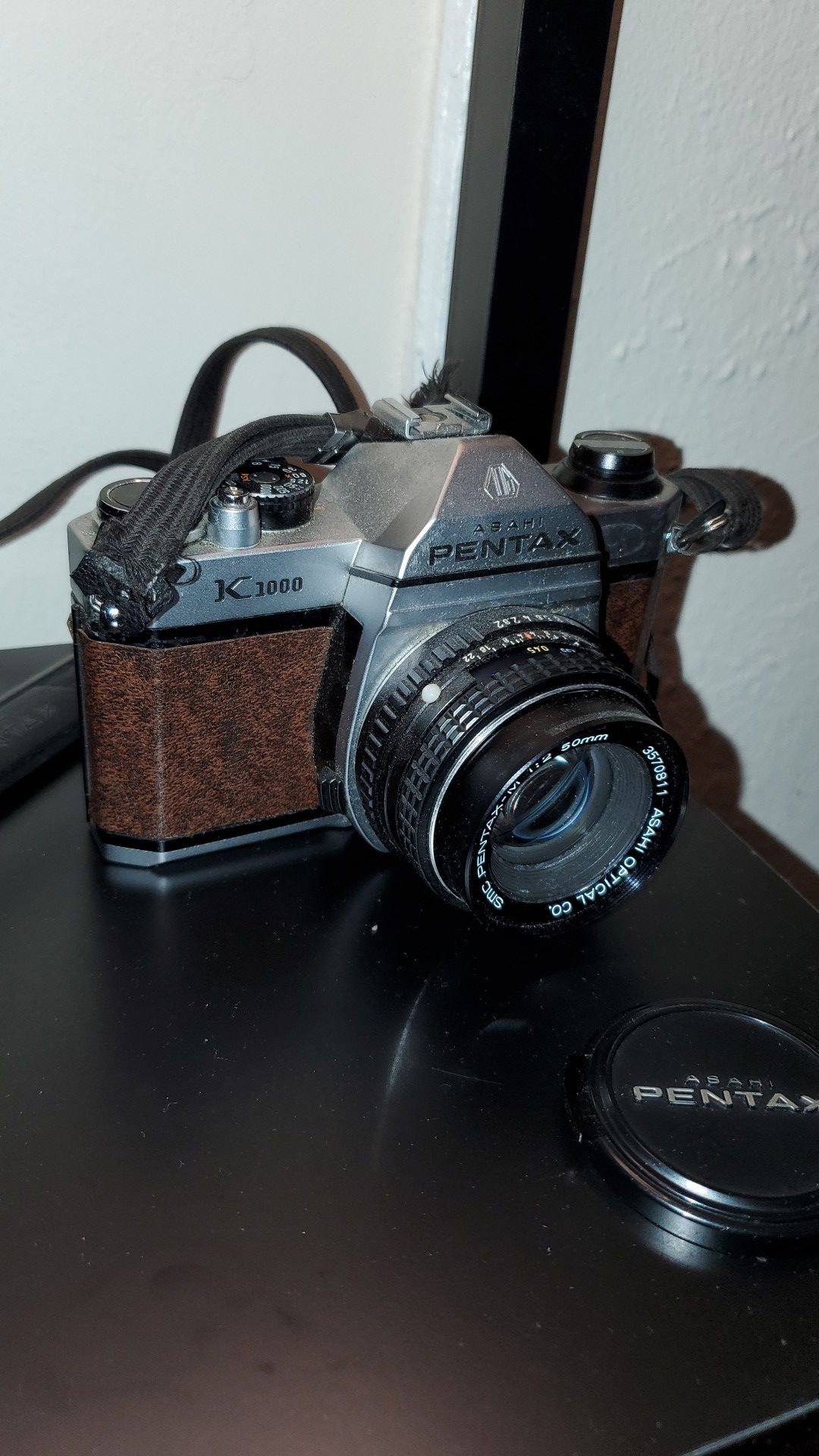 Pentax K1000 Manual Focus SLR Film Camera with Pentax 50mm Lens (Untested)
