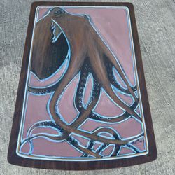 Hand Painted Octopus Accent Table