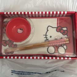 Hello Kitty Sushi Plate Set