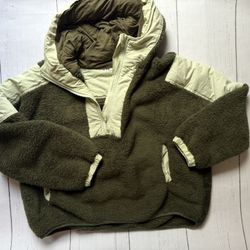 Olive Green Teddy Jacket